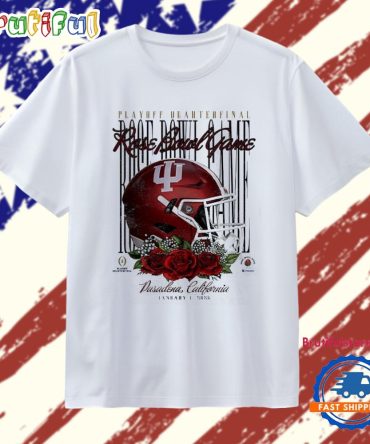 Indiana Hoosiers 2026 Cfp Rose Bowl Game Helmet T Shirt