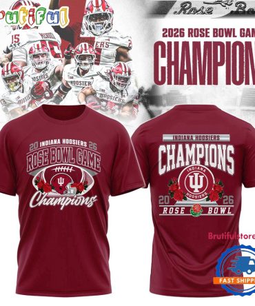Indiana Hoosiers 2026 Rose Bowl Champions Game Limited Edition Red T Shirt