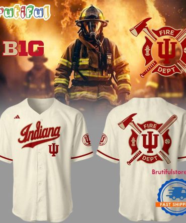 Indiana Hoosiers Baseball X Firefighter Appreciation Night 3D Print Jersey