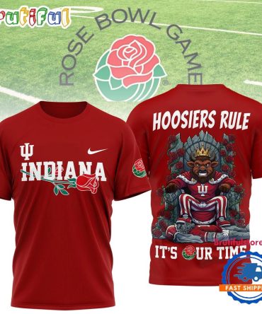 Indiana Hoosiers Ncaa Rose Bowl 2026 Premium Red 3D Shirt