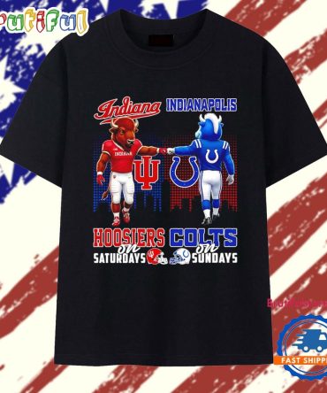 Indiana Hoosiers On Saturday And Indianapolis Colts On Sundays Mascot T Shirt