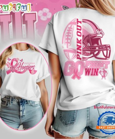 Indiana Hoosiers Tackle Breast Cancer New Design Unisex T Shirt