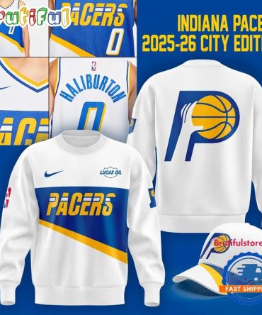 Indiana Pacers 2025-2026City Edition Oversized New Sweatshirt