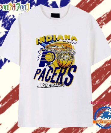 Indiana Pacers Basketball Hoop Jumbo Foundation T Shirt