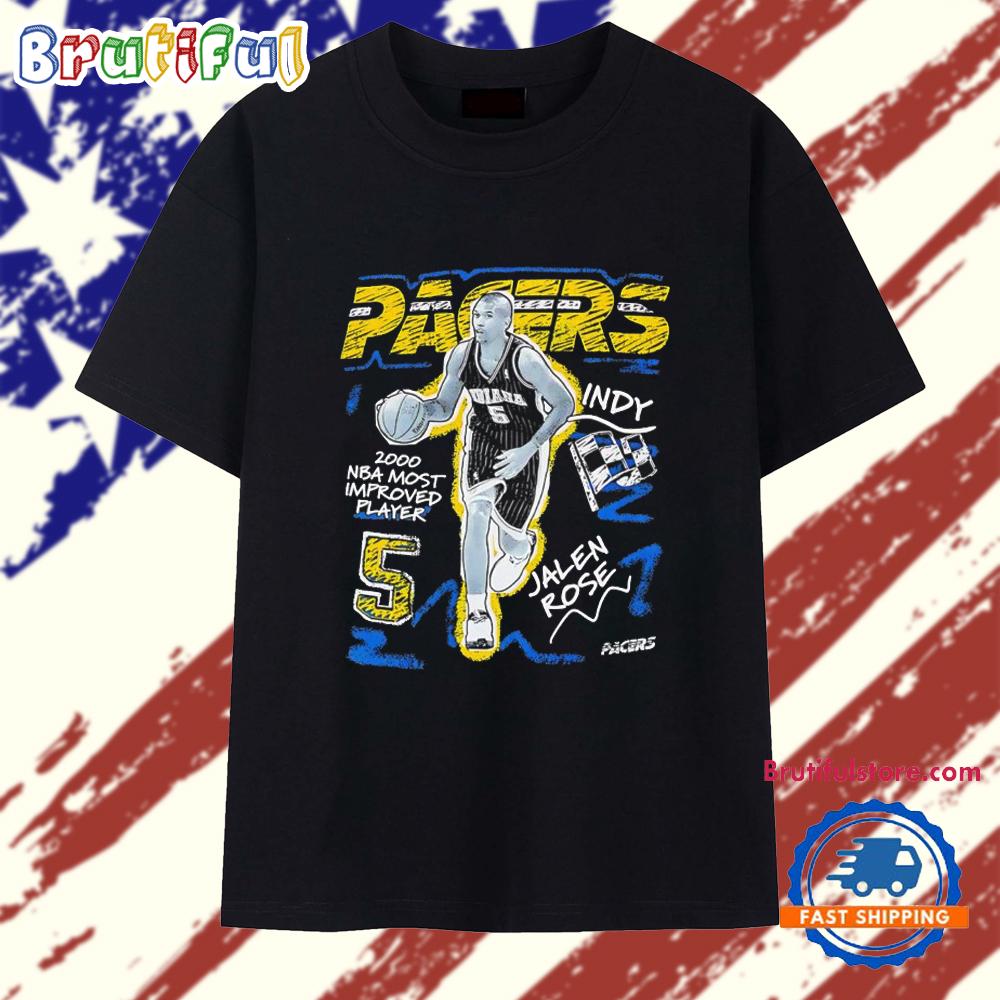 Indiana Pacers Jalen Rose 2000 Nba Most Improved Player T Shirt