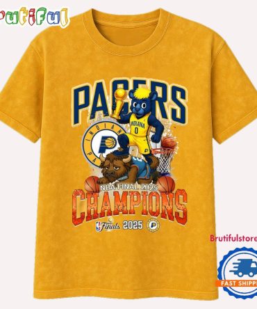 Indiana Pacers Nba Final 2025 Champions Mascot Vintage T Shirt