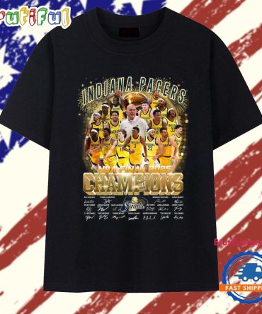 Indiana Pacers Nba Final 2025 Champions Team Graphic Signature T Shirt