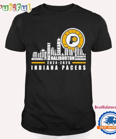 Indiana Packer 2024-2025 Player Name City Skyline T Shirt
