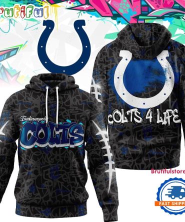 Indianapolis Colts Nfl Special Graffiti My Team 4 Life All Over Print Hoodie Shirt