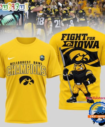 Iowa Hawkeyes 2026 Ncaa Reliaquest Bowl Champions Special New 3D Shirt