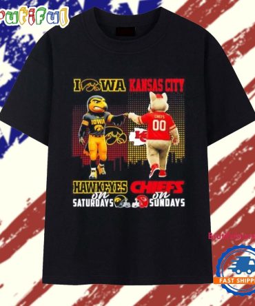 Iowa Hawkeyes On Saturday And Kansas City Chiefs On Sundays Mascot T Shirt
