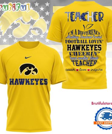 Iowa Hawkeyes Teacher Pride Unisex 3D Shirt