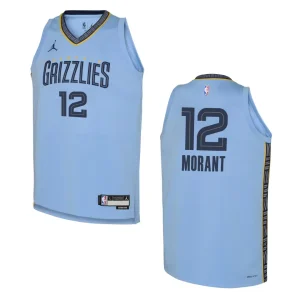 2022-23 Memphis Grizzlies Youth Statement Edition Ja Morant Blue Jersey - Alzaintravels
