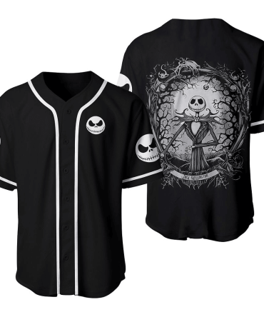 Unisex Gothic Skeleton Baseball Jersey - Spooky Halloween Shirt For Fans