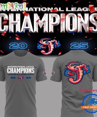 Jacksonville Jumbo Shrimp 2025 International League Champions 3D Shirt