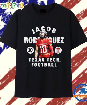 Jacob Rodriguez Portrait Texas Tech Red Raiders T Shirt