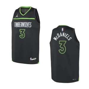 Youth Minnesota Timberwolves 2022-23 Statement Edition Jaden McDaniels Black Jersey - Alzaintravels