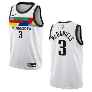 Jaden McDaniels City Edition Minnesota Timberwolves 2022-23 White Swingman Jersey - Alzaintravels