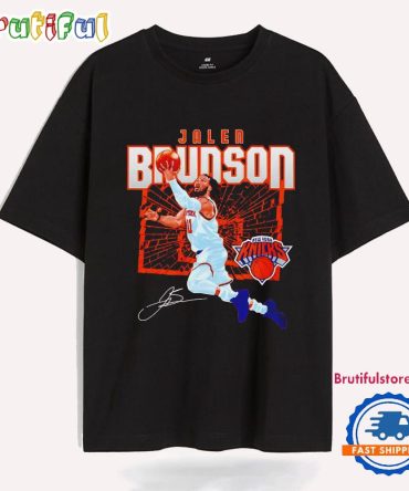 Jalen Brunson Jump Shot Shattered New York Knicks Signature T Shirt