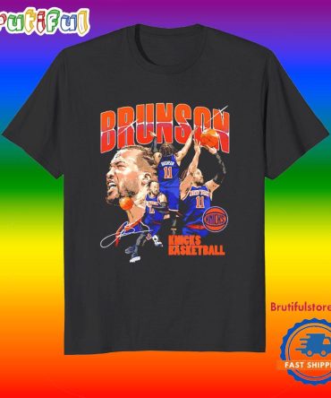 Jalen Brunson New York Knicks Collage Signature T Shirt