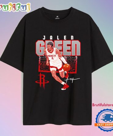 Jalen Green Houston Rockets Shattered Signature T Shirt