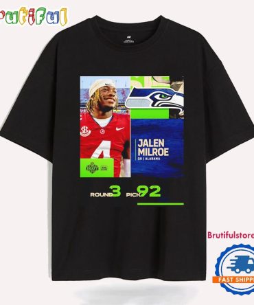 Jalen Milroe Seattle Seahawks 2025 Nfl Draft T Shirt