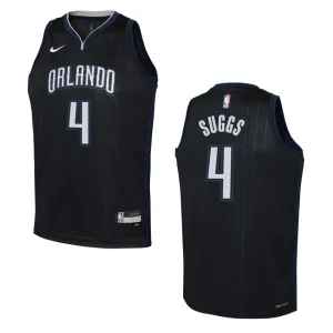 Youth Orlando Magic 2022-23 City Edition Jalen Suggs Black Jersey - Alzaintravels