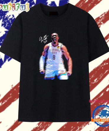 Jalen Williams Oklahoma City Thunder 2025 Nba Basketball Signature T Shirt