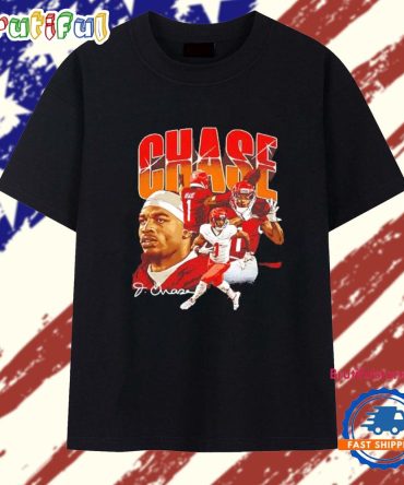 Ja’Marr Chase Cincinnati Bengals Collage Signature Vintage T Shirt