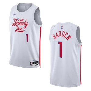 James Harden City Edition Philadelphia 76ers 2022-23 White Swingman Jersey - Alzaintravels
