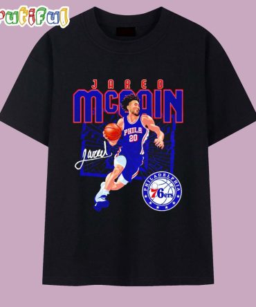 Jared Mccain Player Philadelphia 76Ers Signature Shattered T Shirt