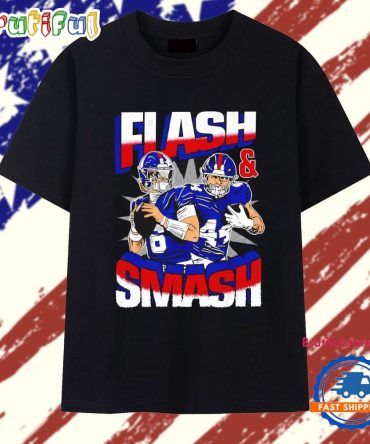 Jaxson Dart And Cam Skatteb Flash And Smash Buffalo Bills T Shirt