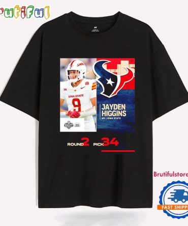 Jayden Higgins Houston Texans 2025 Nfl Draft Poster T Shirt