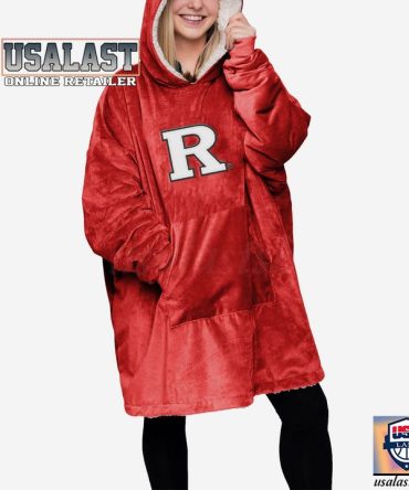 Ncaa Rutgers Scarlet Knights Blanket Hoodie Hoodie Blanket