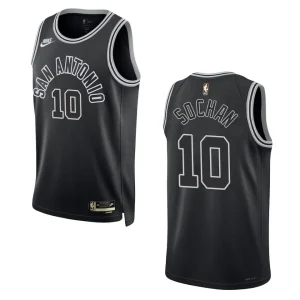 San Antonio Spurs 2022-23 Classic Edition Jeremy Sochan Black Jersey 50th Season - Alzaintravels