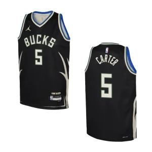 Youth Milwaukee Bucks 2022-23 Statement Edition Jevon Carter Black Jersey - Alzaintravels