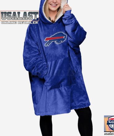 Nfl Buffalo Bills Royal Blue Blanket Hoodie Hoodie Blanket