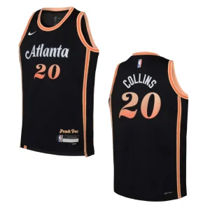 Atlanta Hawks 2022-23 City Edition Youth John Collins Black Jersey - Alzaintravels