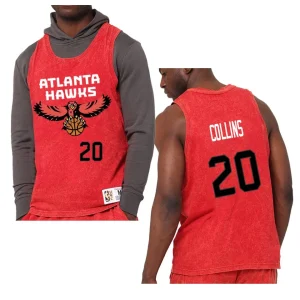 John Collins Atlanta Hawks Quintessential Worn Out Tank Top Jersey Red - Alzaintravels