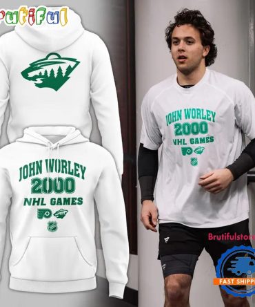 John Worley 2000 Nhl Games Minnesota Wild Hoodie Shirt