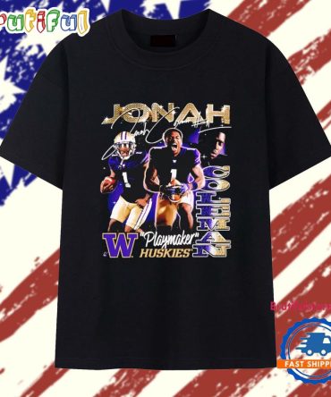 Jonah Coleman Washington Huskies Playmaker Signature Graphic T Shirt