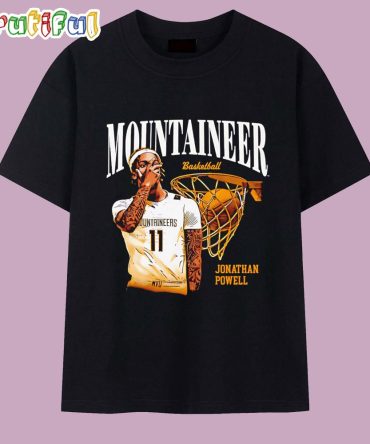 Jonathan Powell West Virginia Mountaineers Illustrated T Shirt