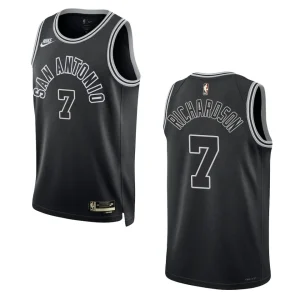 San Antonio Spurs 2022-23 Classic Edition Josh Richardson Black Jersey 50th Season - Alzaintravels