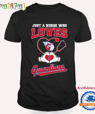 Just A Nurse Who Loves Cleveland Guardians Heart Hand T Shirt