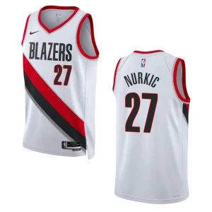 Portland Trail Blazers Jusuf Nurkic 2022-23 Association Edition White Swingman Jersey - Alzaintravels