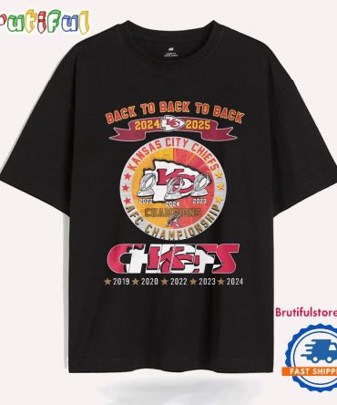 Kansas City Chiefs 2024 2025 Back To Back Afc Champions T Shirt