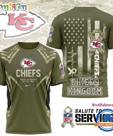 Kansas City Chiefs 2025 Nfl Salute To Service Camo All Over Print Shirt