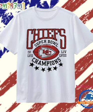 Kansas City Chiefs 4 Time Super Bowl Champions T Shirt