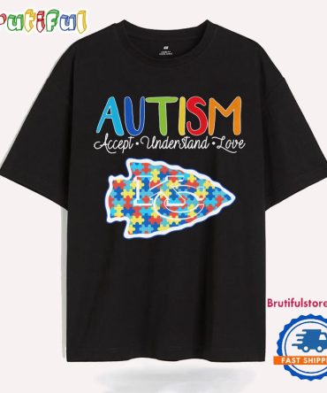 Kansas City Chiefs Autism Accept Understand Love New T Shirt