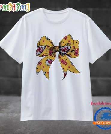 Kansas City Chiefs Coquette Bow Glitter Logo T Shirt